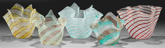 Sammlung von fünf "Fazzoletto"-Vasen - photo 1