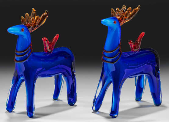 Paar Glasskulpturen als Rentiere - photo 1