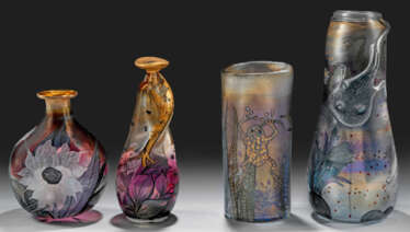 Sammlung von vier "Eisch"-Vasen