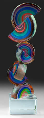 Große moderne Glasskulptur von Leon Applebaum - photo 1 Große moderne Glasskulptur von Leon Applebaum - photo 1