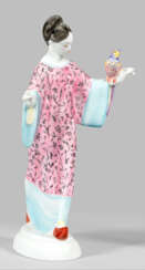 Jugendstil-Figur "Chinesin mit Papagei"