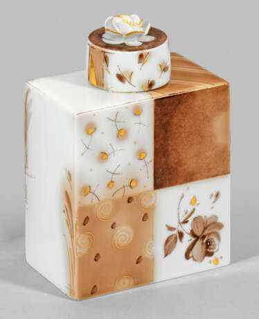 Teedose "Blütenmosaik in Sepia" - photo 1