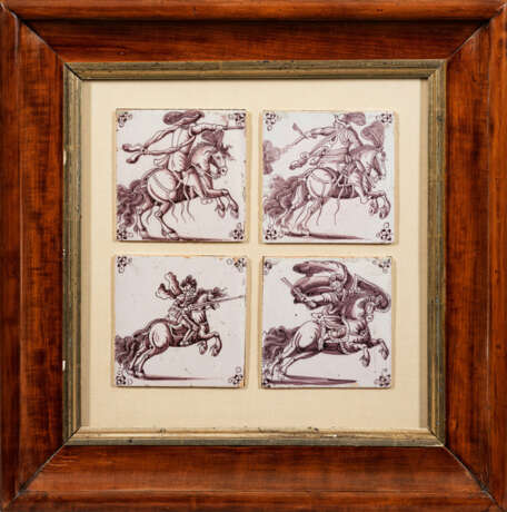 Vier Rotterdamer Reiterfliesen - Foto 1 Vier Rotterdamer Reiterfliesen - Foto 1