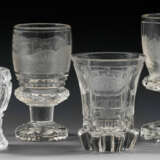 Drei Biedermeier Ansichten-Badegläser - Foto 1