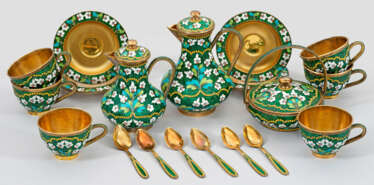 Cloisonné-Teeservice