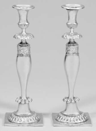 Paar Biedermeier-Tafelleuchter - photo 1