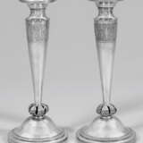 Paar große Biedermeier-Tafelleuchter - photo 1