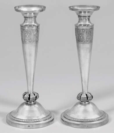 Paar große Biedermeier-Tafelleuchter - Foto 1 Paar große Biedermeier-Tafelleuchter - Foto 1