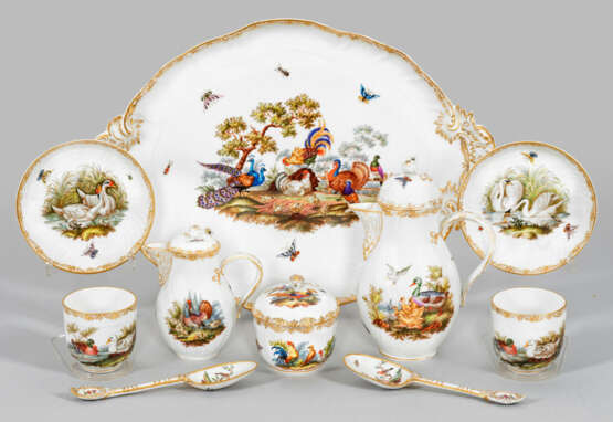 Kaffee-Dejeuner mit feinem Vogeldekor - photo 1