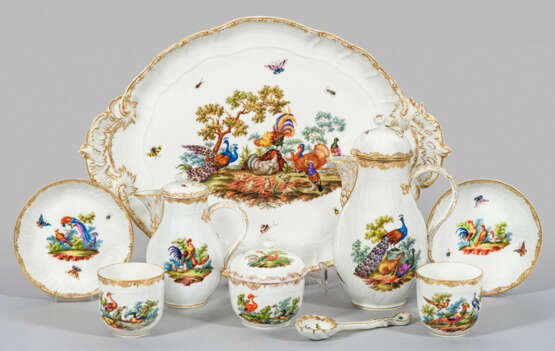 Kaffee-Dejeuner mit feinem Vogeldekor - Foto 1