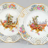 Paar Dessertteller mit Jagdmotiven - Foto 1