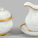 Zuckerdose und Sahnegießer mit Schwanenservice-Dekor - фото 1
