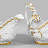 Paar Saucieren mit Schwanenservice-Dekor - photo 1