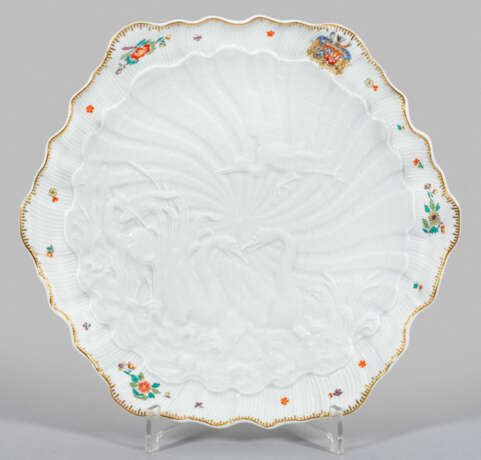 Meissen Gebäckplatte mit Schwanenservice-Dekor - photo 1 Meissen Gebäckplatte mit Schwanenservice-Dekor - photo 1