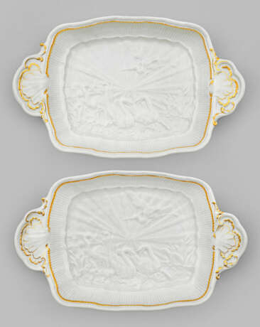 Paar Meissen Anbietschalen mit Schwanenservice-Dekor - photo 1 Paar Meissen Anbietschalen mit Schwanenservice-Dekor - photo 1
