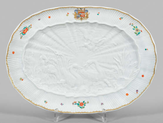 Große Anbietplatte mit Schwanenservice-Dekor von Meissen - photo 1