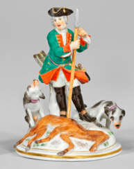 Jäger mit Hunden und erlegtem Reh