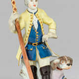 Jäger mit Spieß und Hund - photo 1