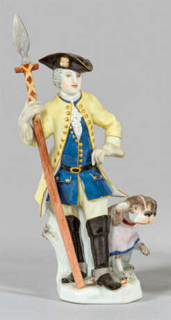 Jäger mit Spieß und Hund - photo 1