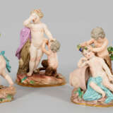 Folge von vier Meissen Satyrgruppen - photo 1
