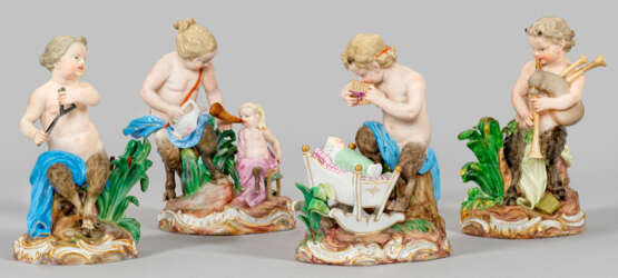 Folge von vier Meissen Satrygruppen - photo 1