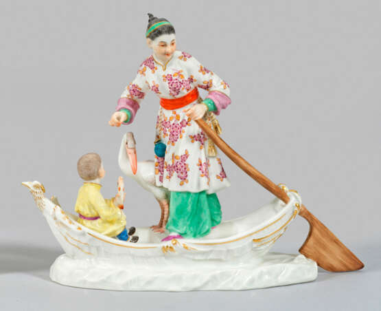 Figurengruppe Japanerin im Boot - photo 1 Figurengruppe Japanerin im Boot - photo 1