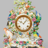 Prächtige Meissen Porzellanpendule mit Vogelfiguren - photo 1
