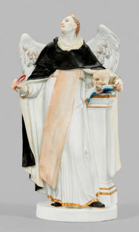Große Meissen Figur des Heiligen Vinzenz Ferrer - photo 1