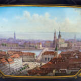 Große Meissen Schlangenhenkelvase mit Dresden-Vedute - Foto 2