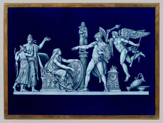 Prächtiges Porzellangemälde von Meissen mit Abschiedsszene - фото 1