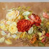 Feines Unikat-Wandbild von Meissen mit Rosendekor - photo 1