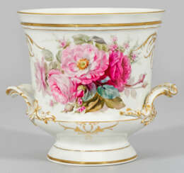 Prachtvolle Belle Epoque-Henkelvase mit Weichmalerei