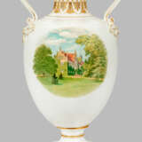 Seltene KPM Berlin Schlangenhenkelvase mit Besitzungen - photo 1