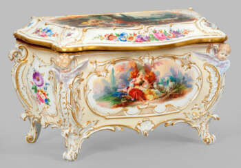 Seltene große Schmuckschatulle von KPM Berlin