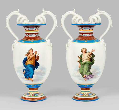 Paar prächtige Urbino-Vasen von KPM Berlin - photo 1