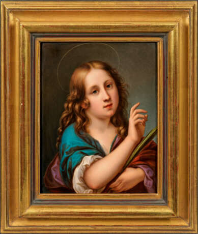 Porzellangemälde der Heiligen Agnes von Rom - photo 1