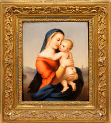Feines Porzellangemälde der "Madonna Tempi"