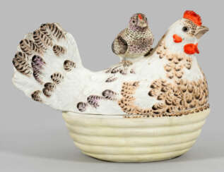 Henne im Korb von Meissen