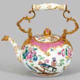 Große Meissen Teekanne mit Blumen- und Vogeldekor - фото 1