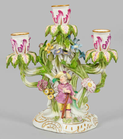 Meissen Tafelleuchter mit Puttenfiguren - photo 1