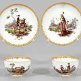 Paar seltene Meissen Teetassen mit Bergmannsdekor - photo 1