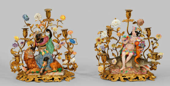 Paar seltene Meissen Figurengruppen "Afrika" und "Amerika" - photo 1