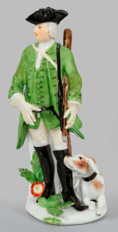 Seltener Meissen Jäger mit Büchse und Hund - photo 1