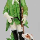 Seltener Meissen Jäger mit Büchse und Hund - photo 1