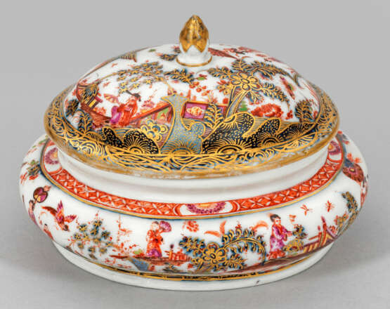 Meissen Zuckerdose mit Fels- und Vogeldekor - photo 1 Meissen Zuckerdose mit Fels- und Vogeldekor - photo 1