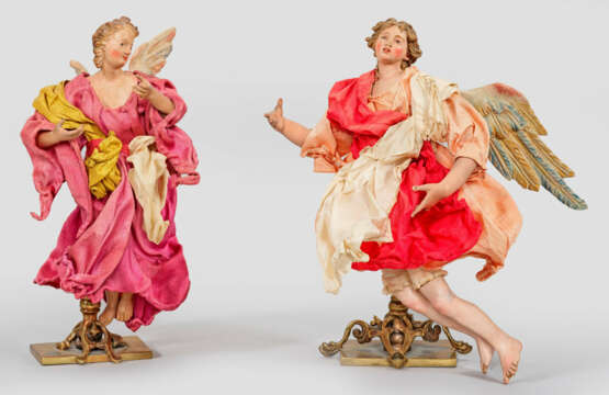 Zwei Engel aus einer neapolitanischen Krippe - photo 1 Zwei Engel aus einer neapolitanischen Krippe - photo 1