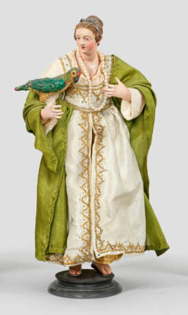 Adelige mit Papagei aus einer neapolitanischen Krippe - фото 1