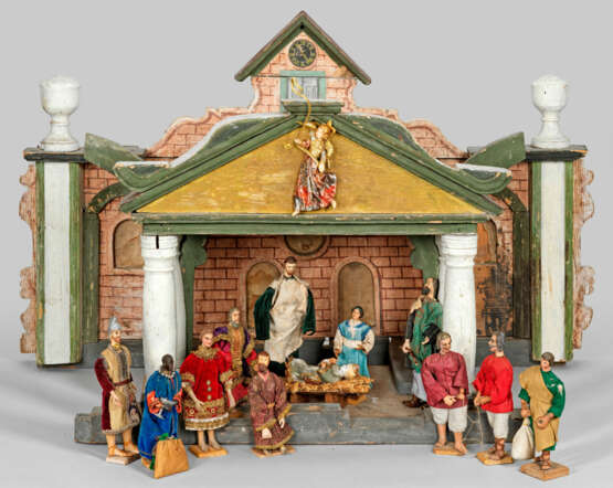 Neapolitanische Krippe mit Figuren - photo 1 Neapolitanische Krippe mit Figuren - photo 1