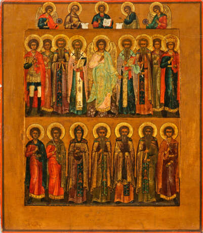 Zweifelder-Ikone mit Deesis, dem Schutzengel - фото 1 Zweifelder-Ikone mit Deesis, dem Schutzengel - фото 1