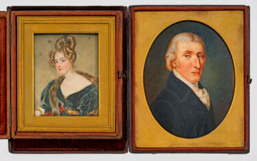 Zwei englische Porträtminiaturen